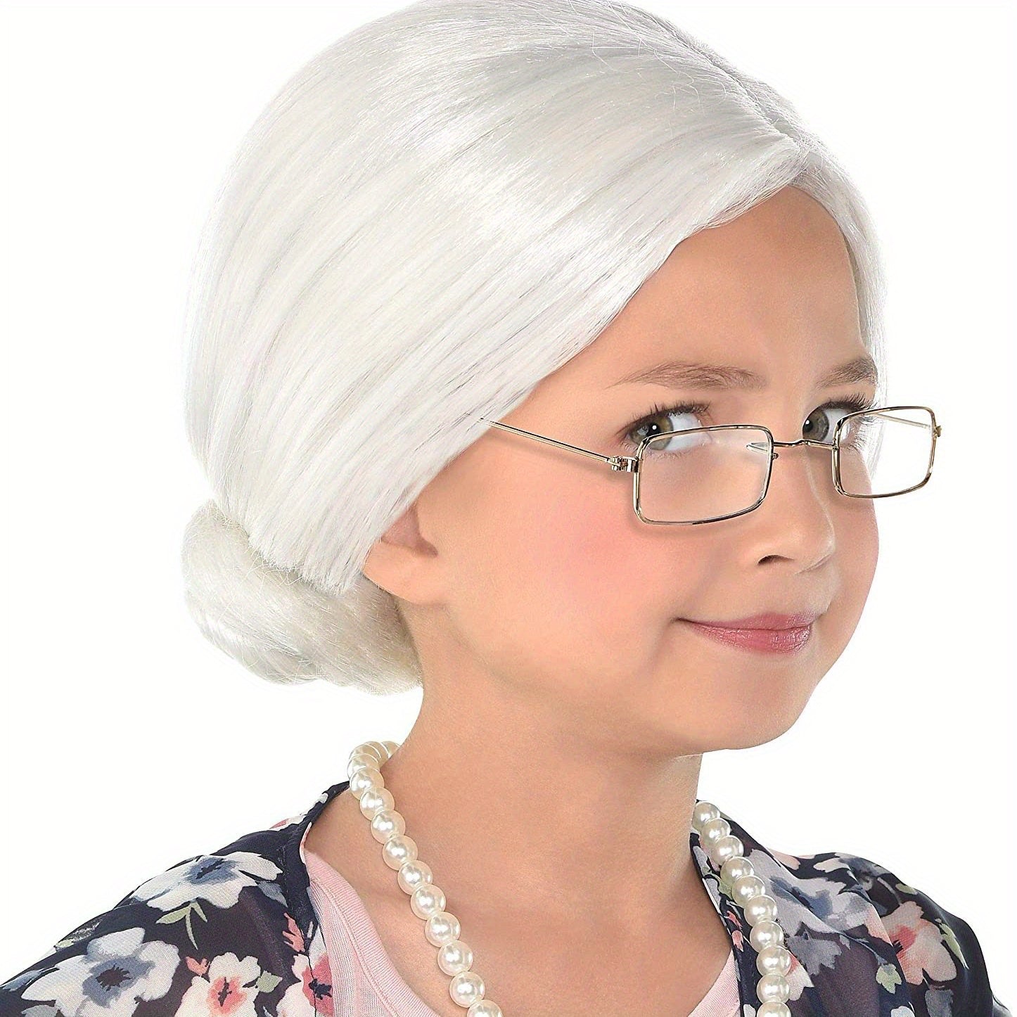 Grandma Wig Hair Cosplay Party Stage Accessory