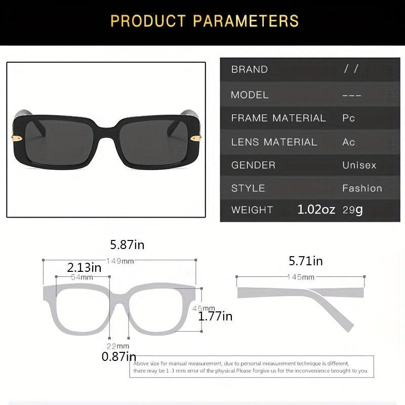 Y2K Square Sunglasses Metal Clover Hollow Glasses UV400