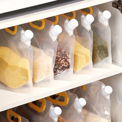 5pcs Spout Sealed Stand Up Food Storage Pouch Visual Transparent Thickened
