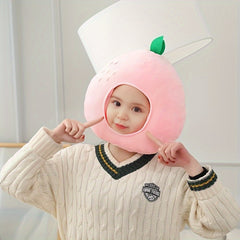 Holiday Party Headgear Soft Peach Plush Hat Photo Props Cartoon