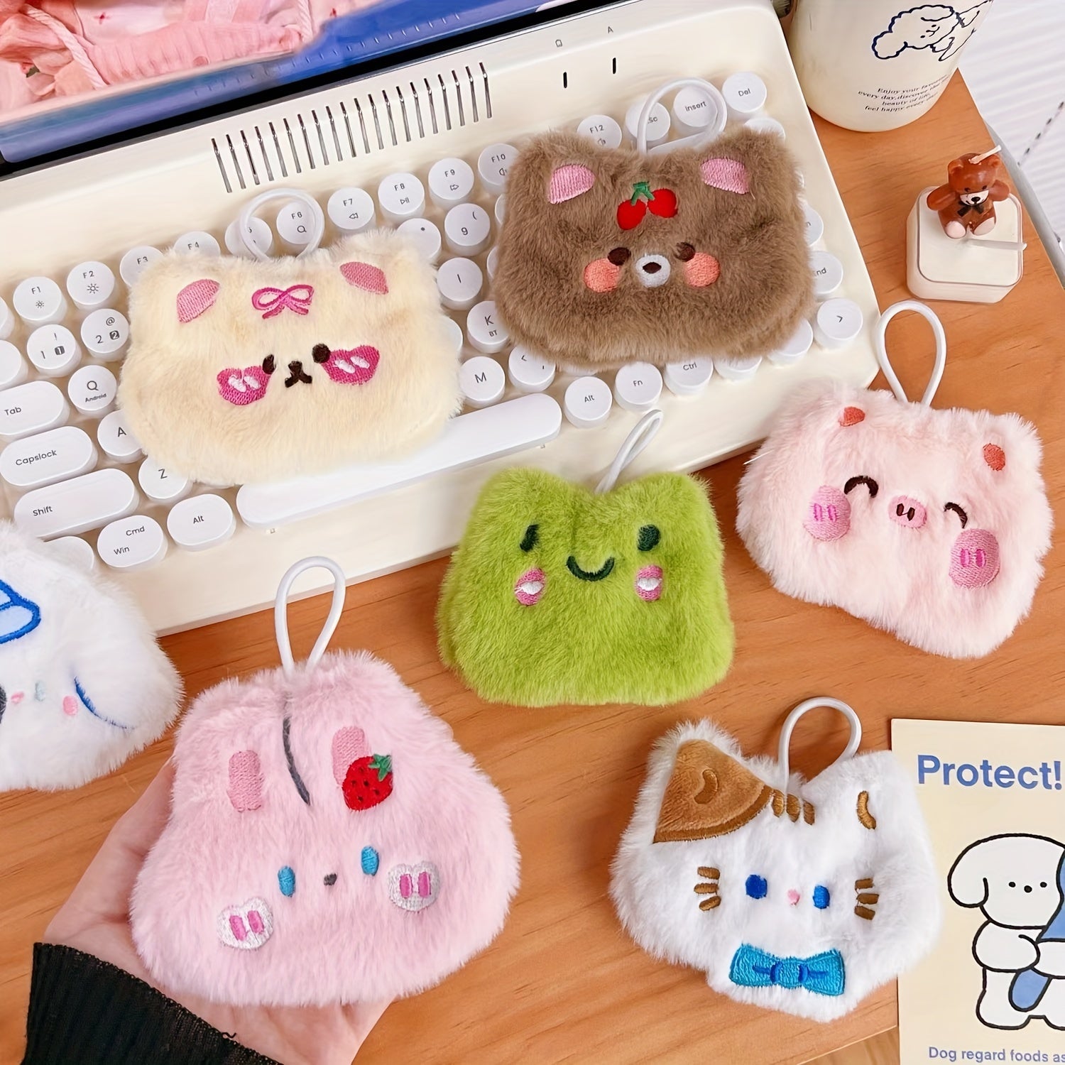 Cartoon Animal Hand Warmer Winter Heating with 10pcs Heating Bags