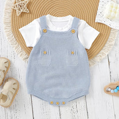 Baby Boys Sleeveless Knit Onesie Clothes