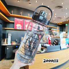 Large Capacity Sports Water Bottle With Straw Stay Hydrated