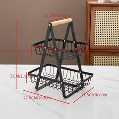 3-Layer Mesh Fruit Basket Storage Rack