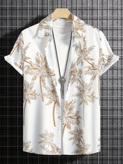 Palm Tree Pattern Hawaiian Shirt Men's Summer Vacation Resort