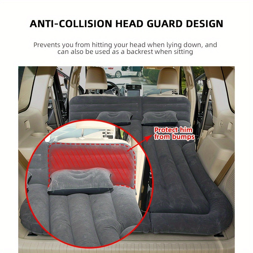 Inflatable Flocking Cloth SUV Car Travel Bed for Adults