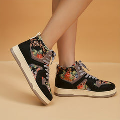 Women's Floral Print Skate Shoes Lightweight Breathable