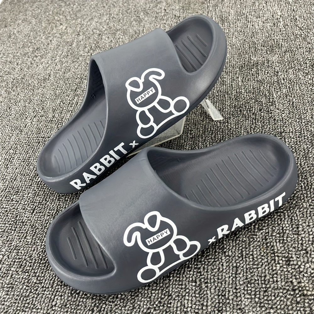 Men's Rabbit Bunny Non Slip Slides Casual Walking Slippers