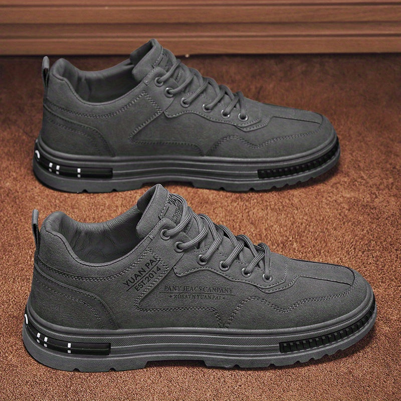 Men's Lace-up Work Sneakers with Good Grip