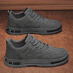 Men's Lace-up Work Sneakers with Good Grip