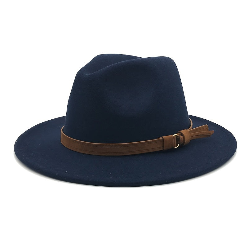 Classic Fedora Hat Large Brim Jazz Hat for Women Men