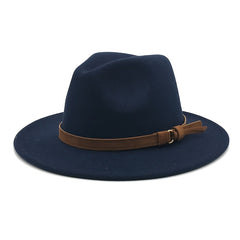 Classic Fedora Hat Large Brim Jazz Hat for Women Men