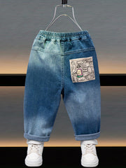 Boy's Cartoon Characters Denim Pants for Spring/Autumn