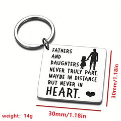 Father Daughter Stainless Steel Keychain Gift From Daughter To Dad Daddy