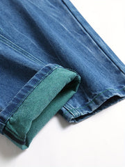 Slim Fit Ripped Jeans Men's Casual Street Style Distressed Denim Pants