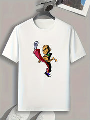 Kung Fu Boy Graphic Printed Tee for Men