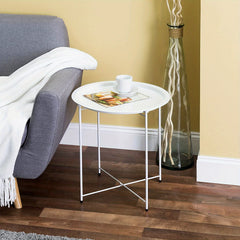 Round End Table Metal Tray Table 44 96 Cm Bedside Table
