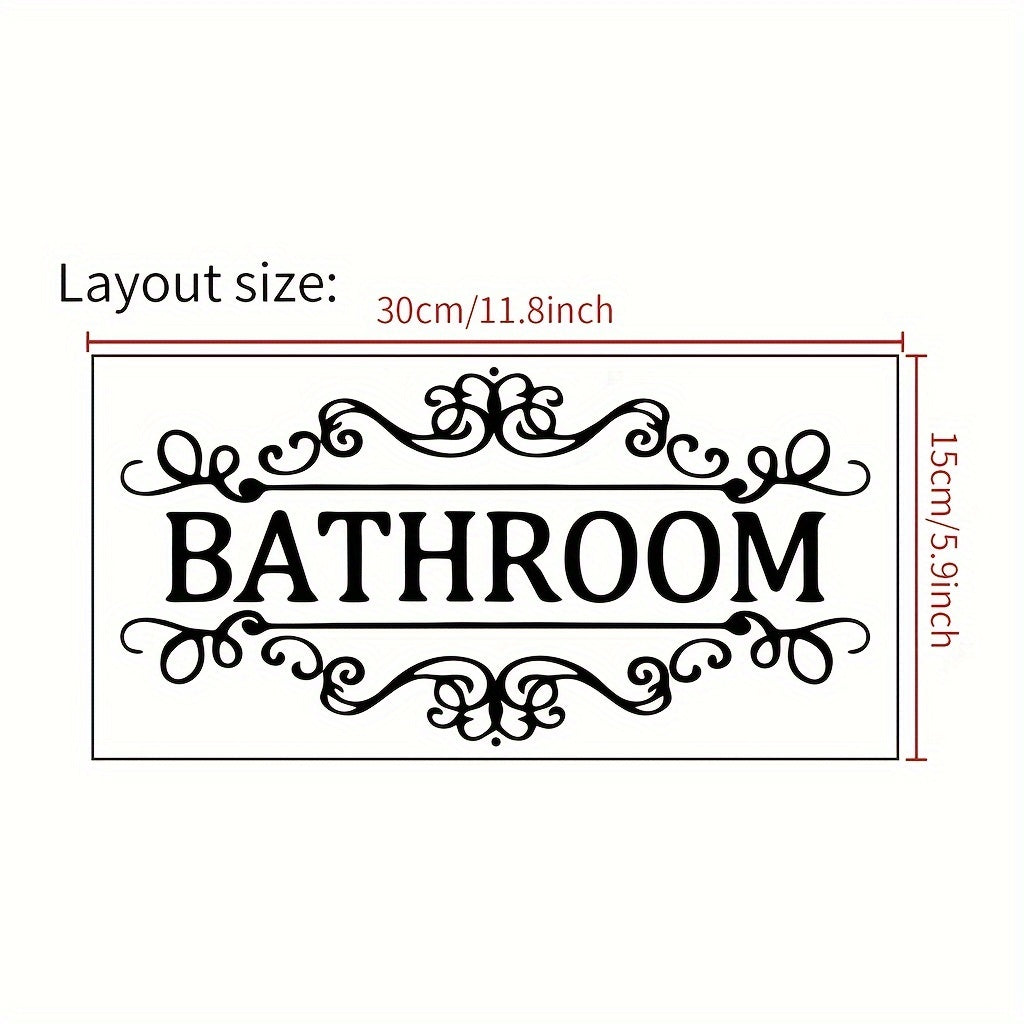 Vinyl Wall Sticker Home Decoration Removable Bathroom Door Sticker