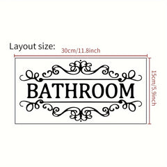 Vinyl Wall Sticker Home Decoration Removable Bathroom Door Sticker