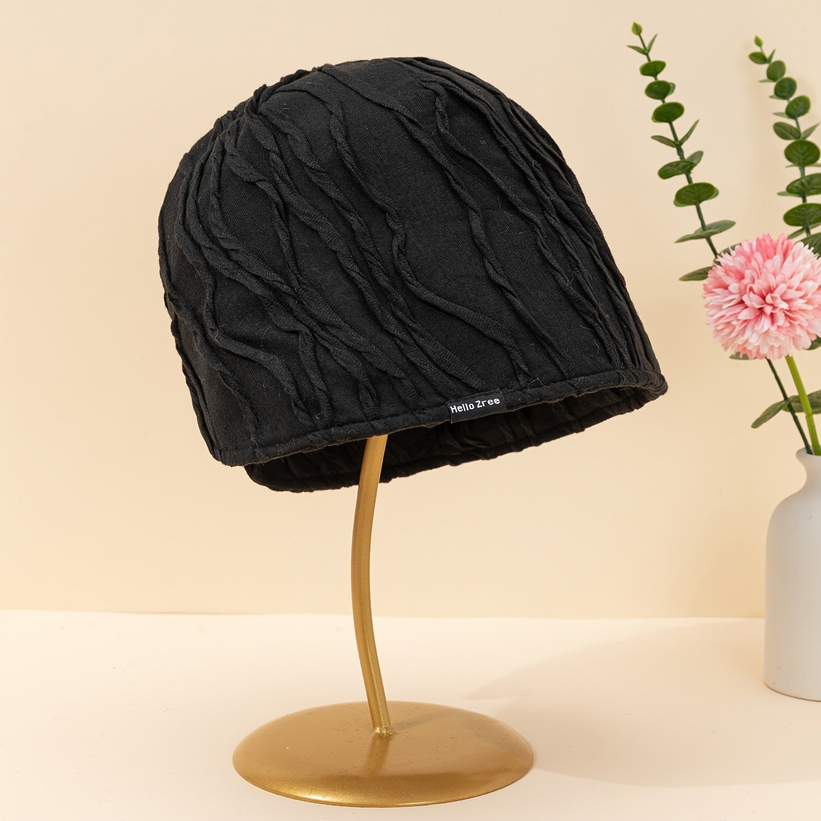 Solid Bucket Hat Lightweight Breathable Women's Elastic Adjustable