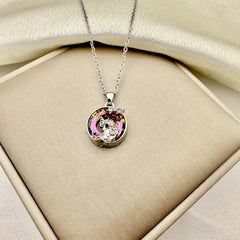 Cartoon Unicorn Pendant Necklace for Kids