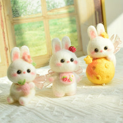 1pc Rabbit Wool Felt DIY Material Package Creative Gift Doll Decoration Pendant