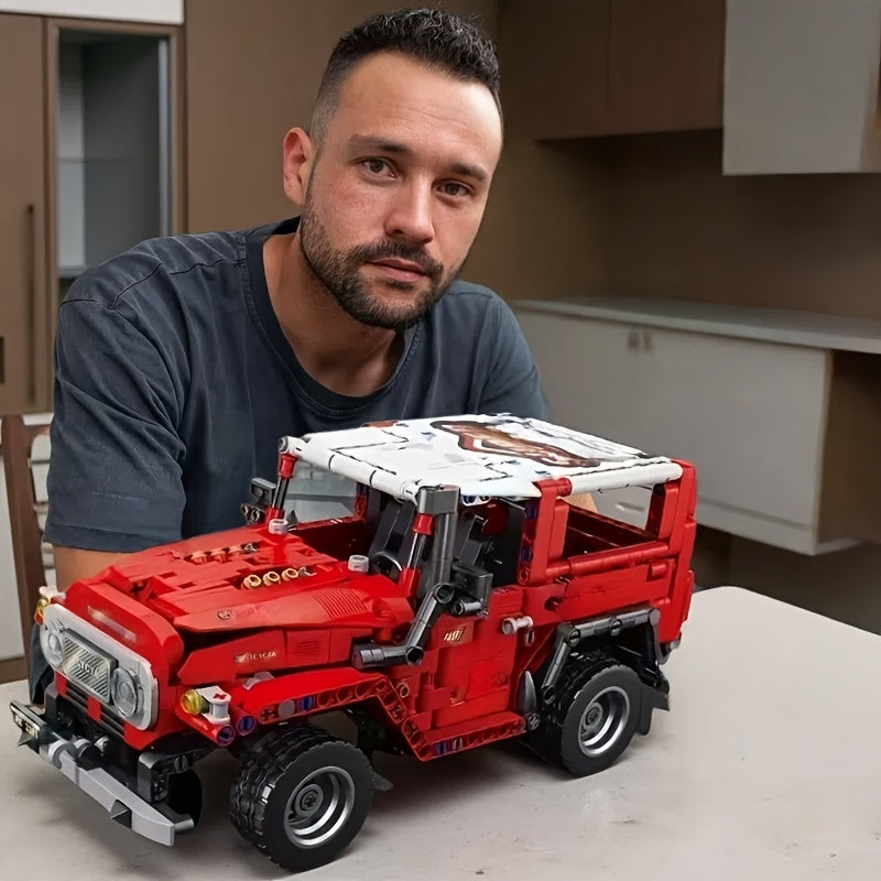 1010 Particle Red Off Road Building Block Toy