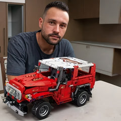 1010 Particle Red Off Road Building Block Toy
