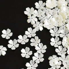 100pcs 15mm Wind Chime Flower Beads ABS Pearl Flower Beads Caps End Caps