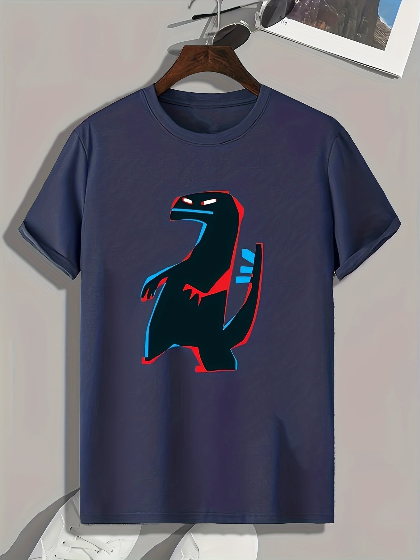 Dinosaur Print Men's Graphic T shirt Casual Comfy Tees