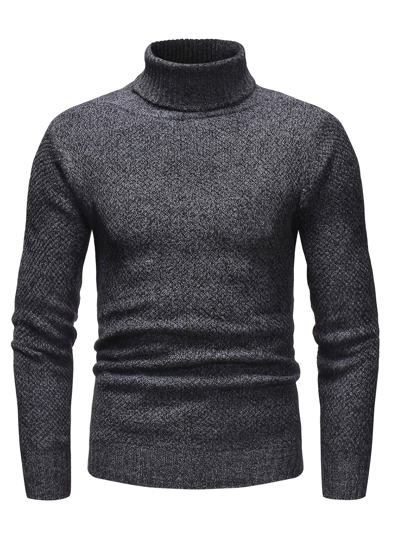 Men's Slim Fit Turtleneck Sweater for Fall & Winter