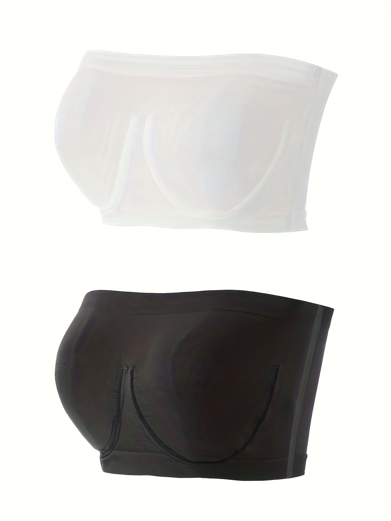 2 Pack Plus Size Seamless Bandeau Bra Set