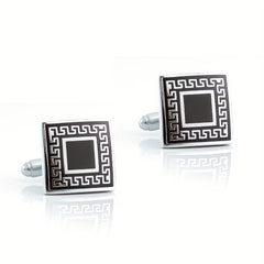 Retro Romantic Square Cufflinks for Men