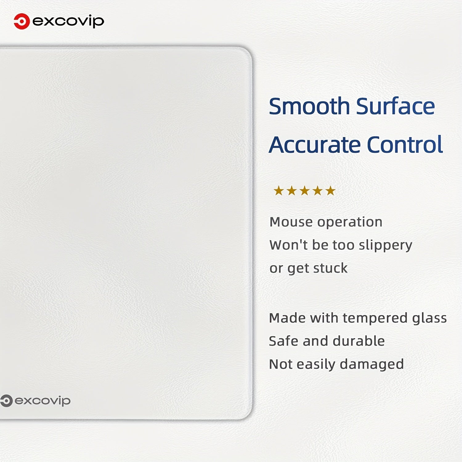 Waterproof Tempered Glass Mouse Desk Pad 30x26 - Office & Business