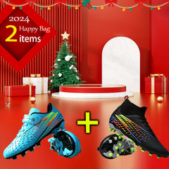 2pcs Boy's Non Slip Football Cleat With Spikes - Outdoor Soccer Cleats