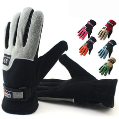 Fleece Gloves Full Finger Autumn Winter Warm Outdoor Cycling Long Finger Gloves