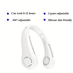 Leafless Hanging Neck Fan USB Rechargeable Small Fan