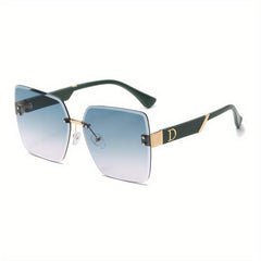 Square Rimless Sunglasses Gradient UV400