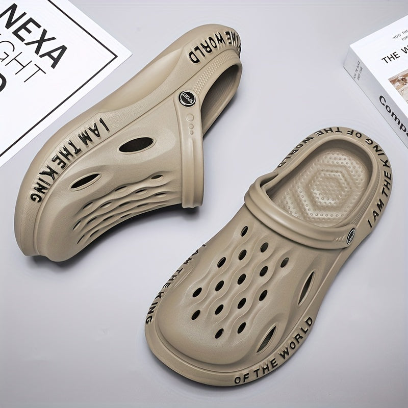 Men's Alphabet Lightweight Clogs Non Slip Garden Shoes Summer