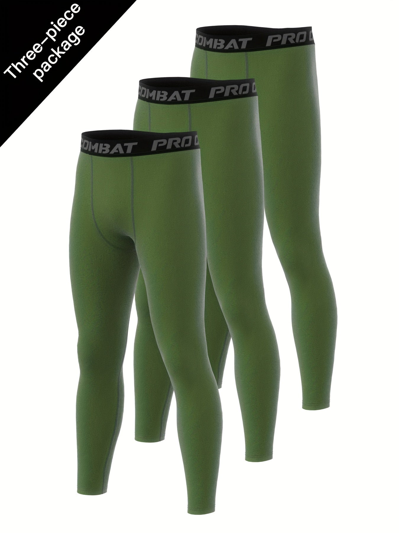 Men's Solid Leggings Active Quick Drying Sports Compression Pants