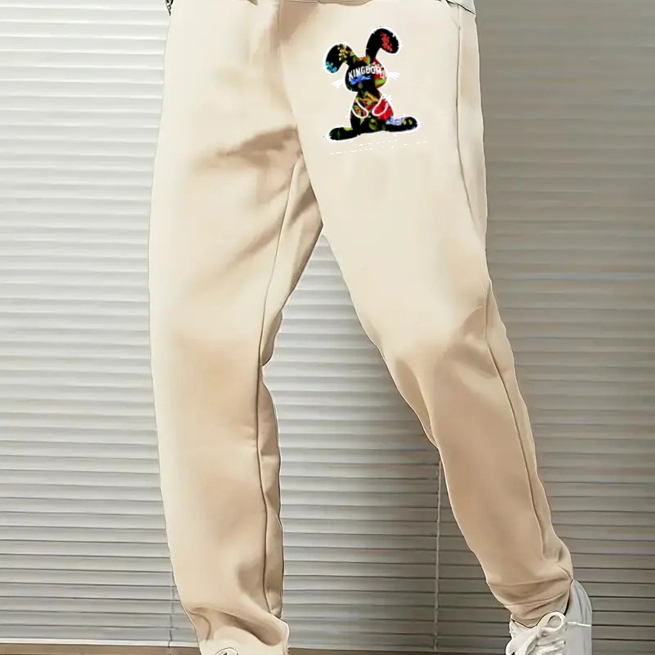 Men's Rabbit Comfy Drawstring Joggers Loose Fit Pants