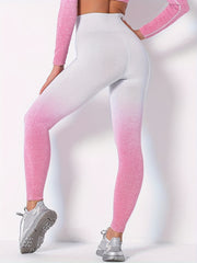 Gradient High Waist Yoga Tight Pants