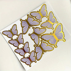 10pcs Golden Butterfly Cake Toppers for Birthdays and Weddings