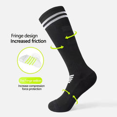 Breathable Anti Slip Soccer Socks with Thick Towel Bottom - Size US 6-10