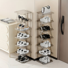 Folding Shoe Rack Stackable Shoe Storage Shelf Space Saving Organization