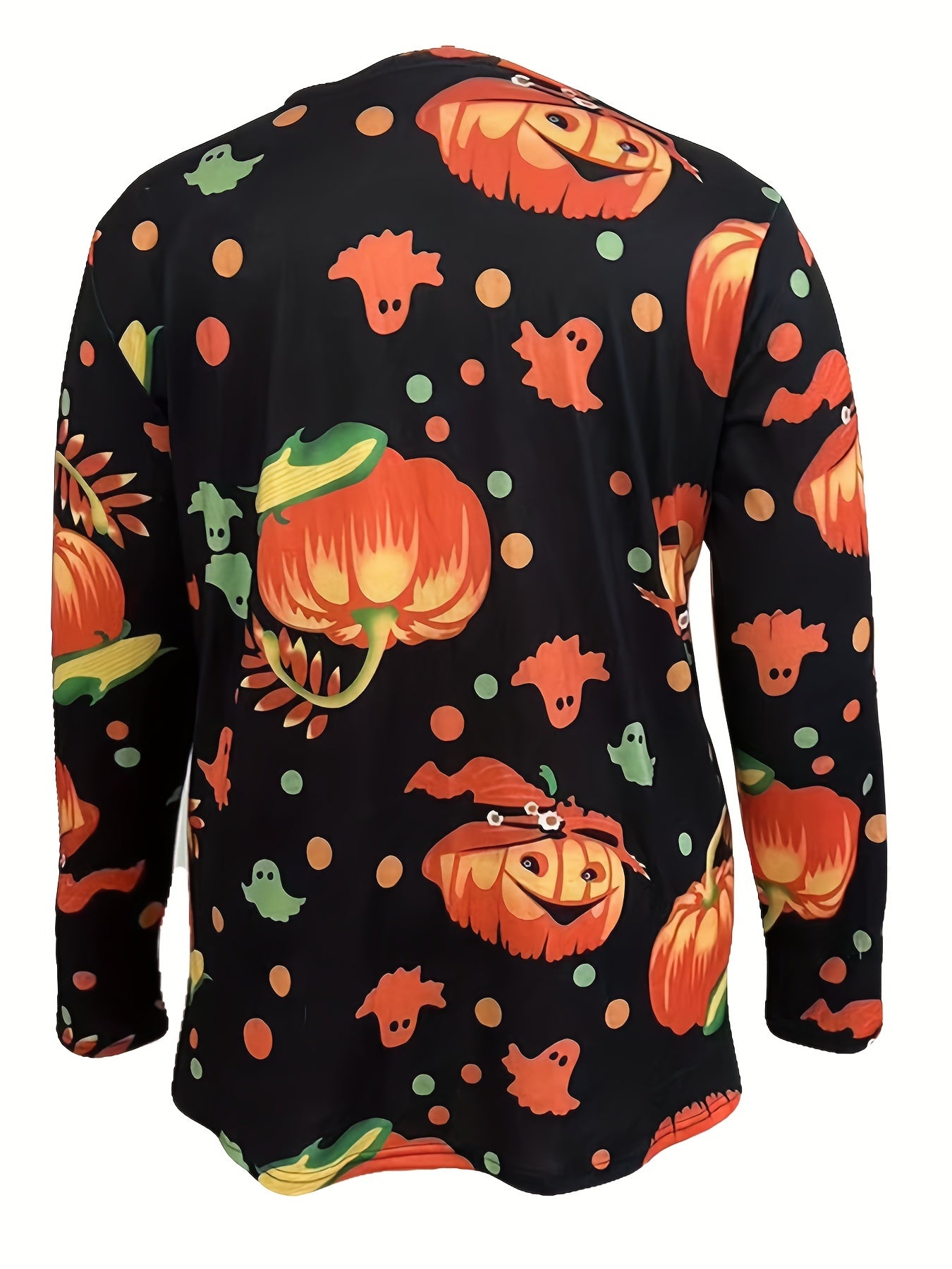 Halloween Cardigan Women's Pumpkin & Ghost Print