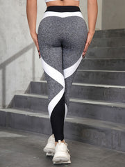 Stylish High Waist Yoga Pants with Stretchy Patchwork Design