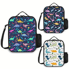 Dinosaur Insulated Lunch Bag Thermal Tote For Picnic Beach Camping