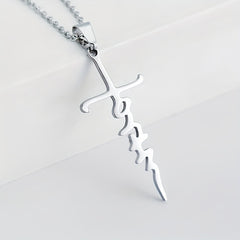 Faith Letter Pendent Necklace for Grandson