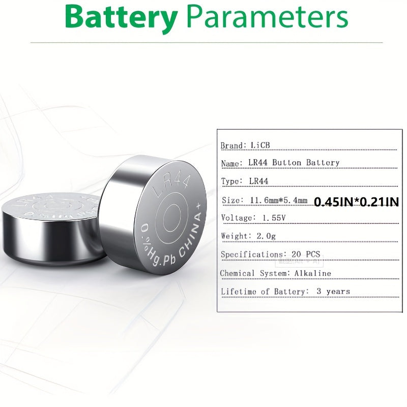 10pcs LR44 AG13 357 303 SR44 1 5V Button Coin For Watch